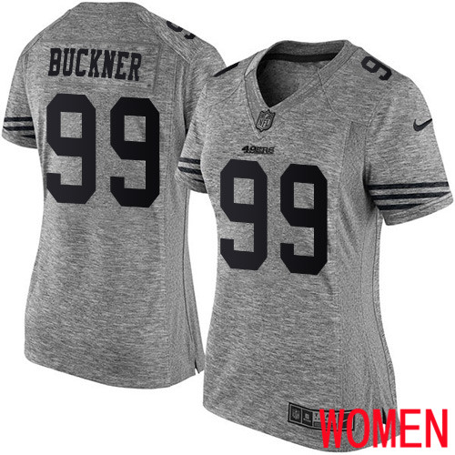 San Francisco 49ers Limited Gray Women DeForest Buckner NFL Jersey #99 Gridiron->women nfl jersey->Women Jersey
